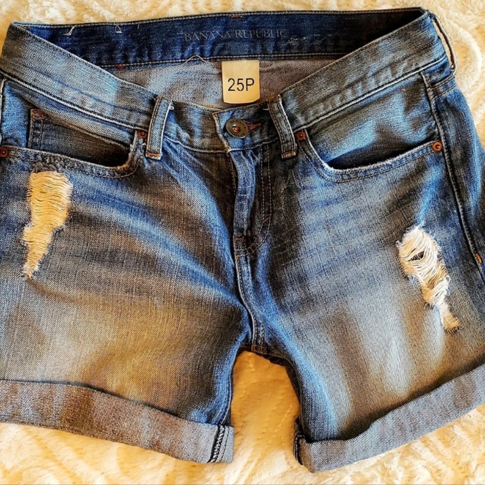 Distressed Jean Shorts